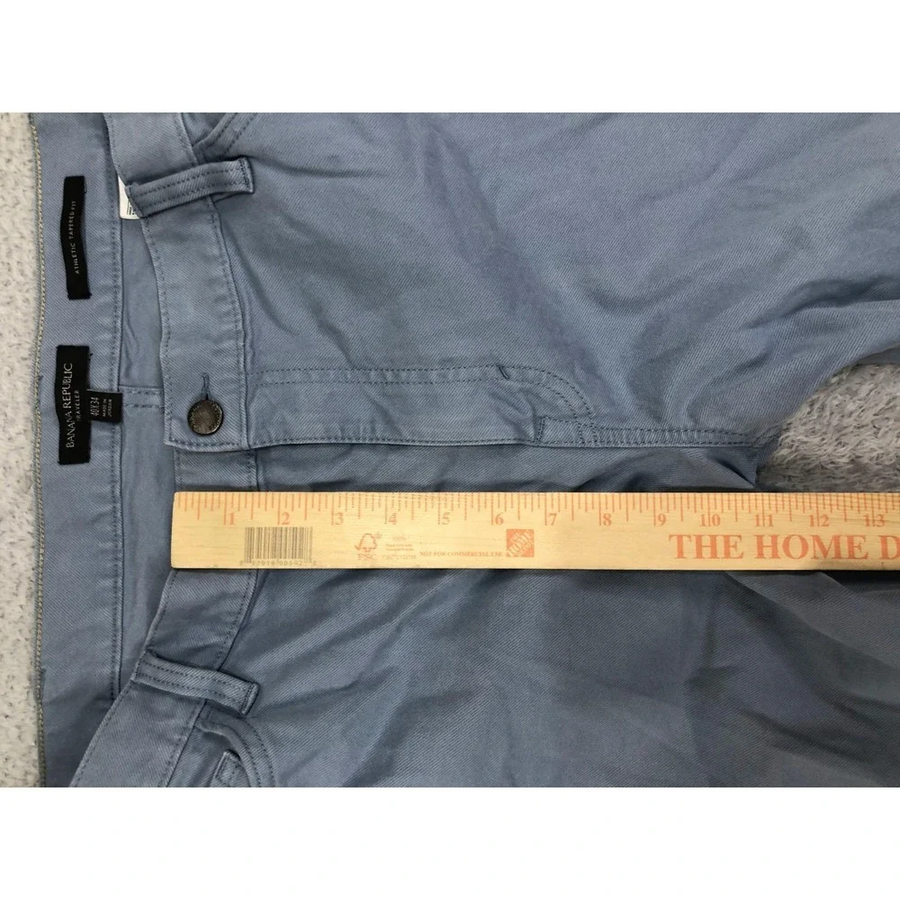 Banana Republic Jeans Mens 40x32 (Tag 40x34) Blue Traveler Athletic Tapered Fit